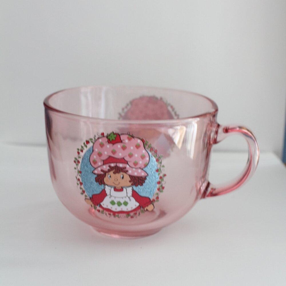 Strawberry Shortcake Wide Glass Mug/Cup Tea Coffee